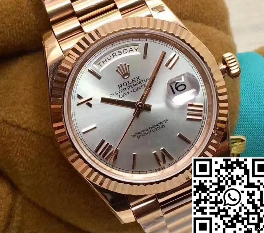 228235 Day-Date 40MM Gold 40 Rolex Dial Rose EW Factory Sundust 0920